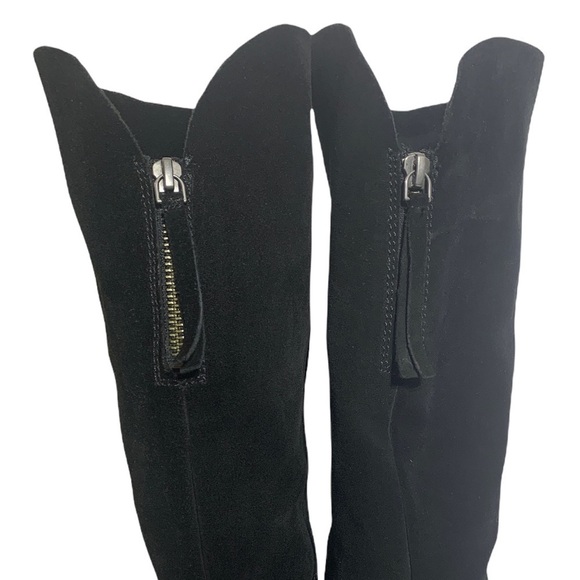 - Naughty Monkey Black Stride Chelsea Suede Leather High Rider Burnished Boot - Picture 12 of 14